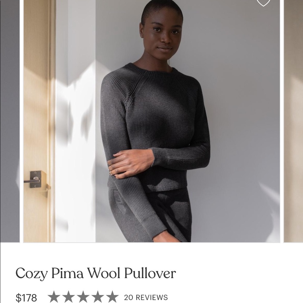 Lunya Cozy Pima Wool pullover Size XS